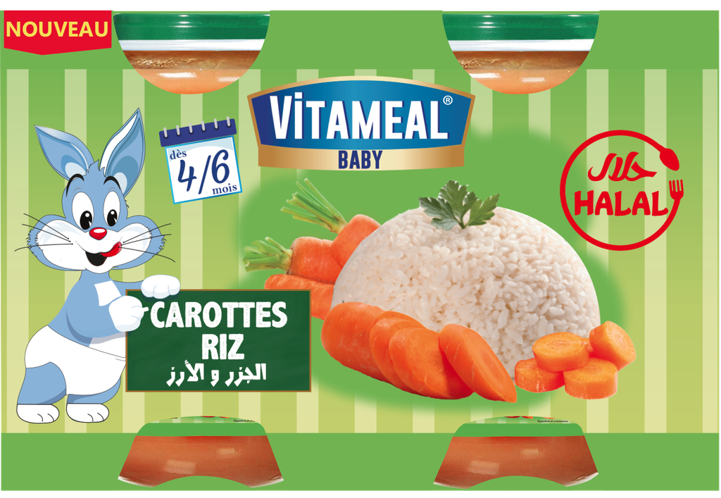 Vitameal Repas Carottes Riz 2 x 120 g