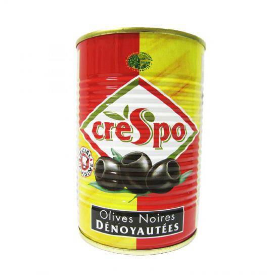 Crespo Olijven zwart ontpit blik 1/2 28/32 387 g