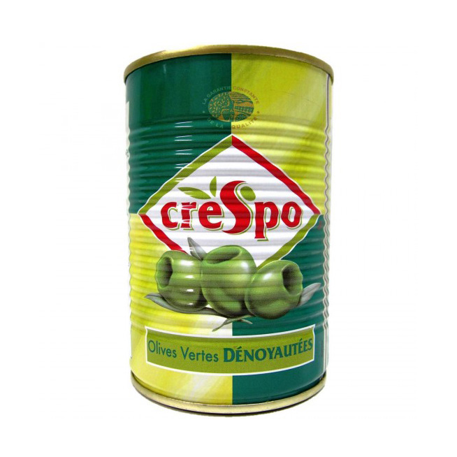 Crespo Olijven groen ontpit blik 1/2 28/32 425 ml