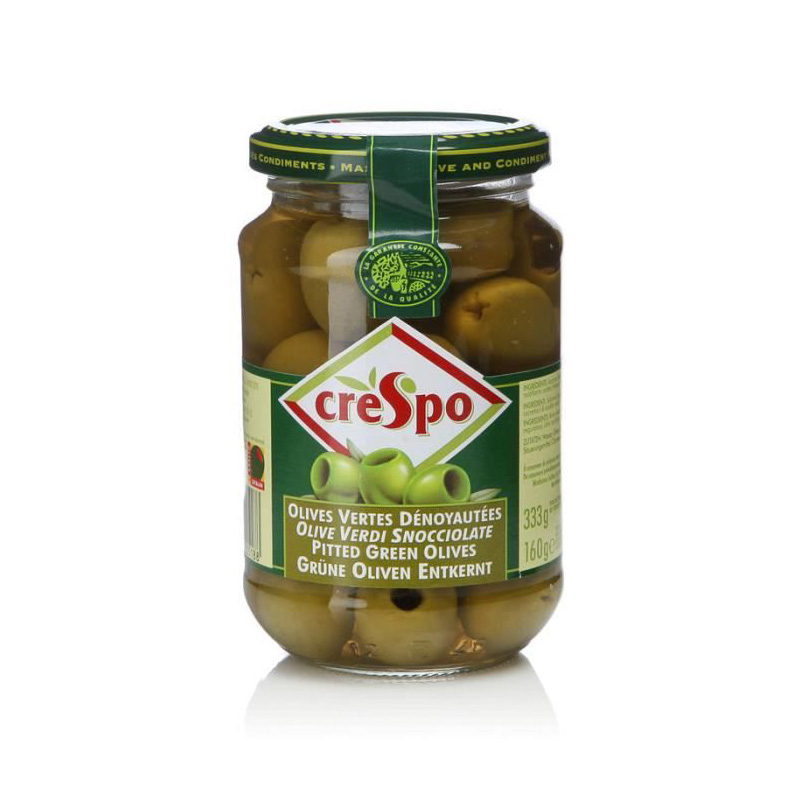Crespo olives vertes denoyautées bocale 37cl 26/29