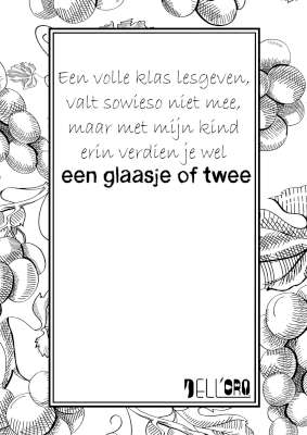 Wine Label Een volle klas lesgeven ...