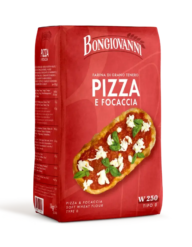 Bongiovanni Farina 0 per Pizza e Focaccia 1kg 250W