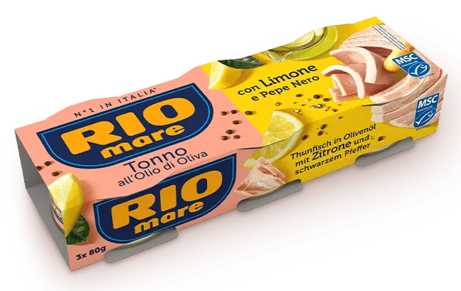Rio Mare Tonno olio e limone e pepe nero 3x65g