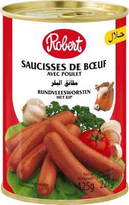 Robert Frankfurter Boeuf Poulet Halal 425g