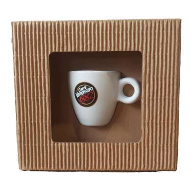 Vergnano Tazza + Piatto Espresso Bianca Matt Regalo (wit)