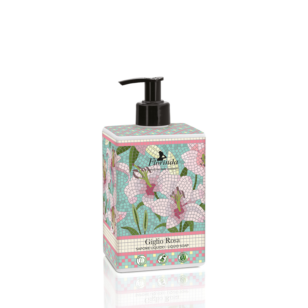 Florinda Mosaici Italiani Giglio Rosa vloeibare zeep 500 ml