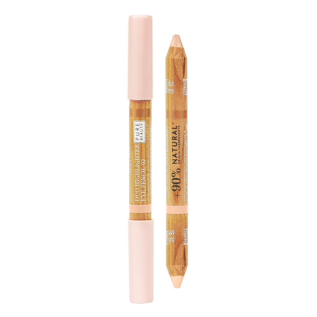 Astra Pure Beauty Duo Highlighter Eye Pencil Peach Crumble 02