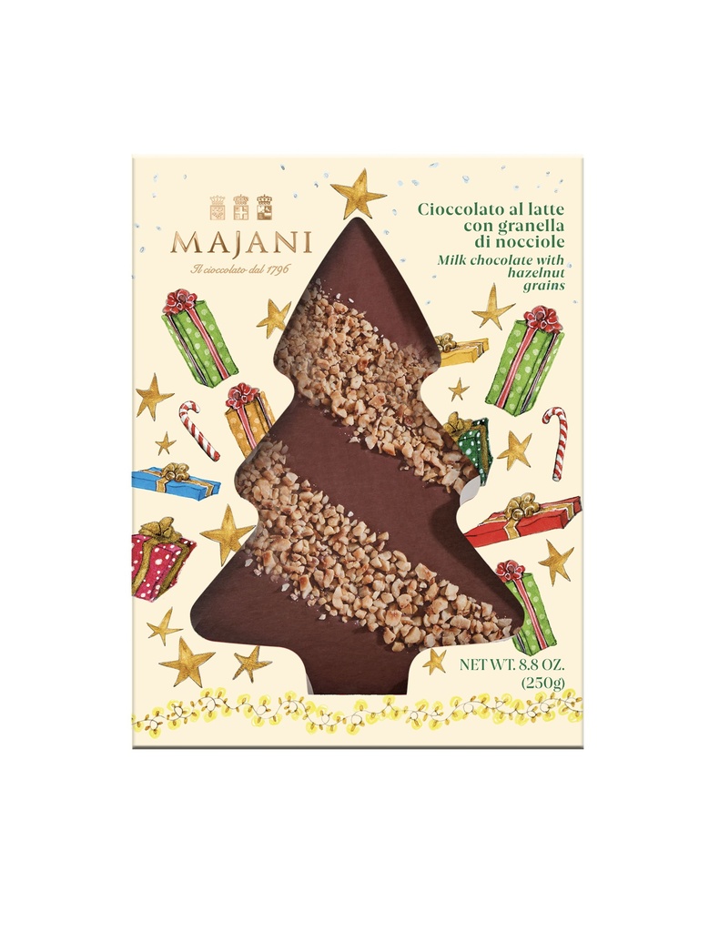 Majani Christmas Tree tablet Cioccolato al latte con Nocciole 250g