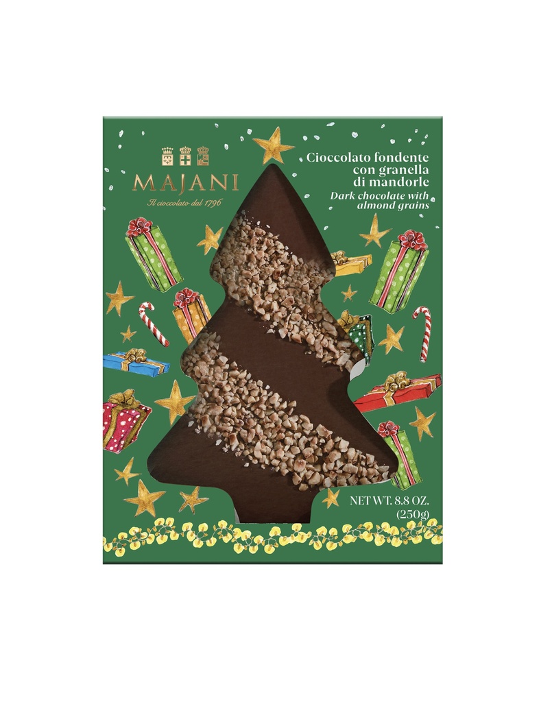 Majani Christmas Tree tablet Cioccolato Fondente con Mandorle 250g