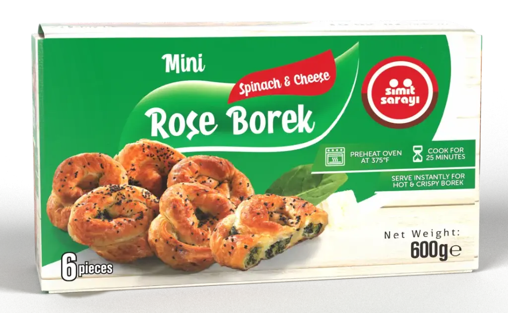 Simit Sarayi Spinach and cheese filled mini rose borek 0g