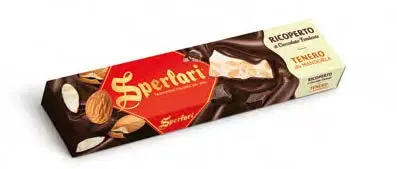 Sperlari Torrone Tenero alla Mandorla ricoperto a Cioccolato Fondente 200g