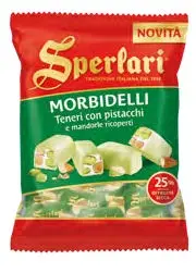 Sperlari Morbidelli Teneri con Pistacchi e Mandorle ricoperti 117g