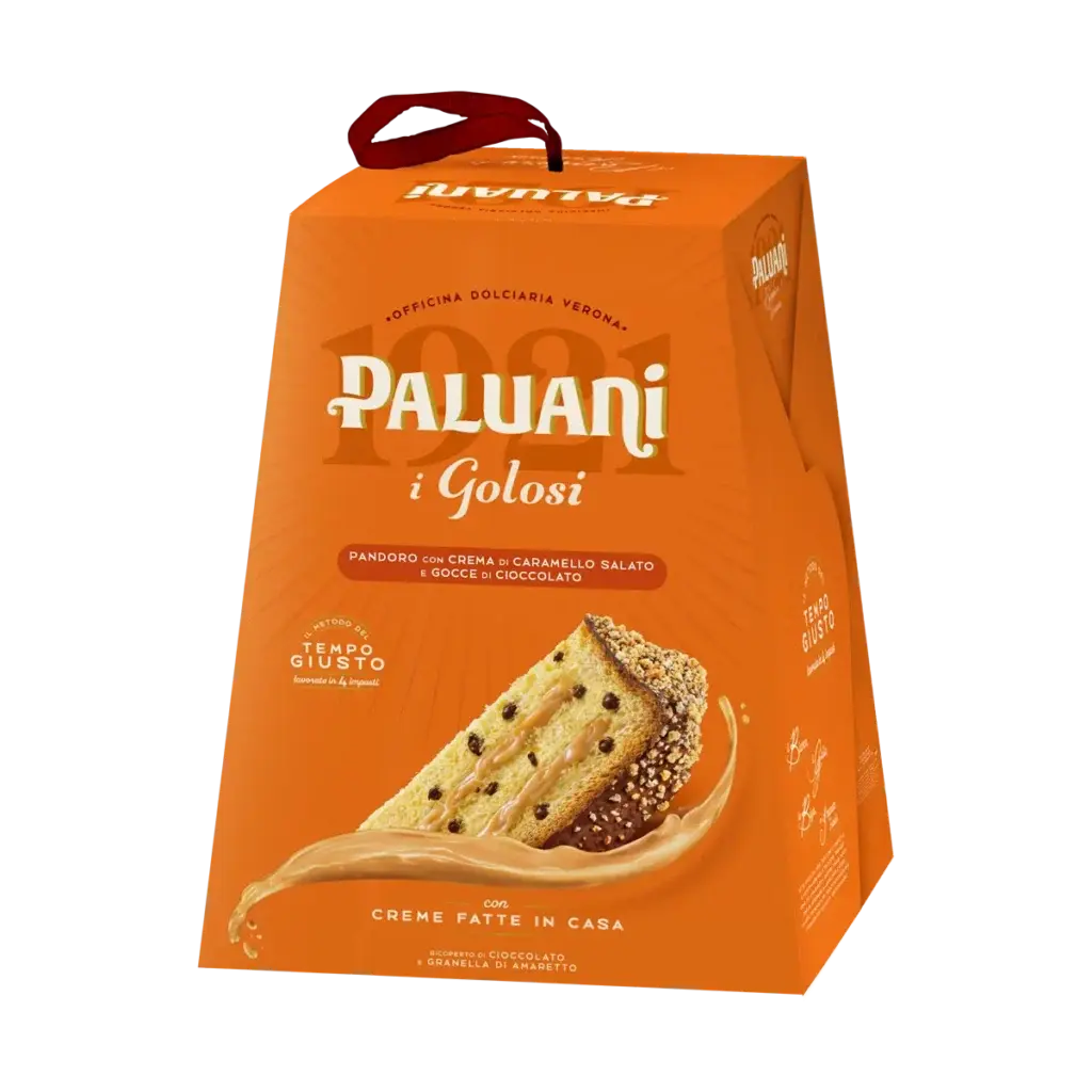 Paluani Pandoro Crema Caramello Salato e Gocce Cioccolato 750g
