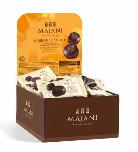 Majani Marron Glaces Covered Display 18g