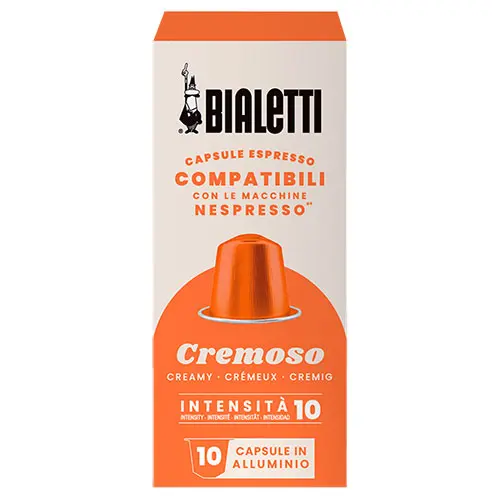 Bialetti Nespresso Compatibles Aluminum Cremoso 10 caps