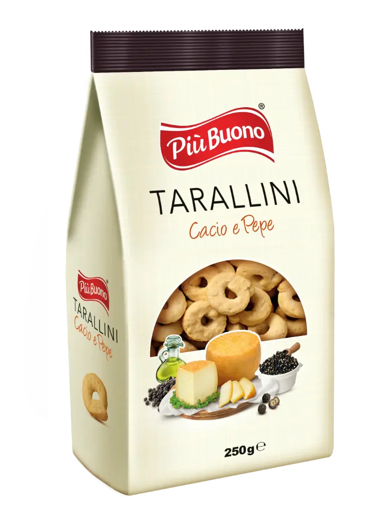 Piu Buono Taralli cacio e pepe nero 250g