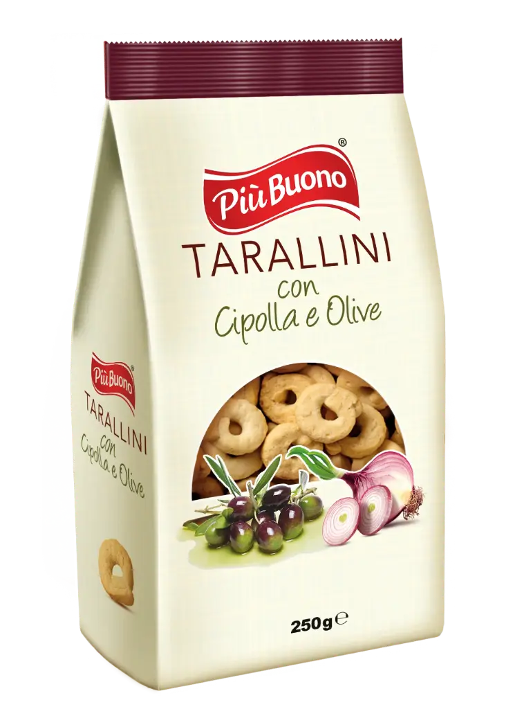 Piu Buono Taralli cipolla e olive 250g