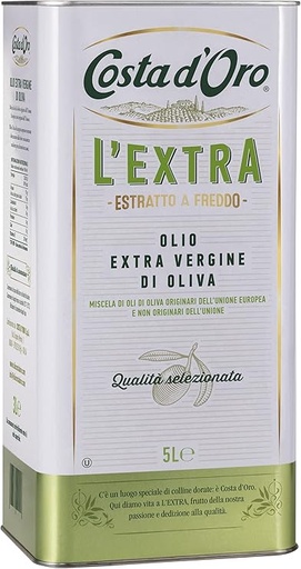 [cdo102292] Costa d'oro extra olio di oliva tin 5l