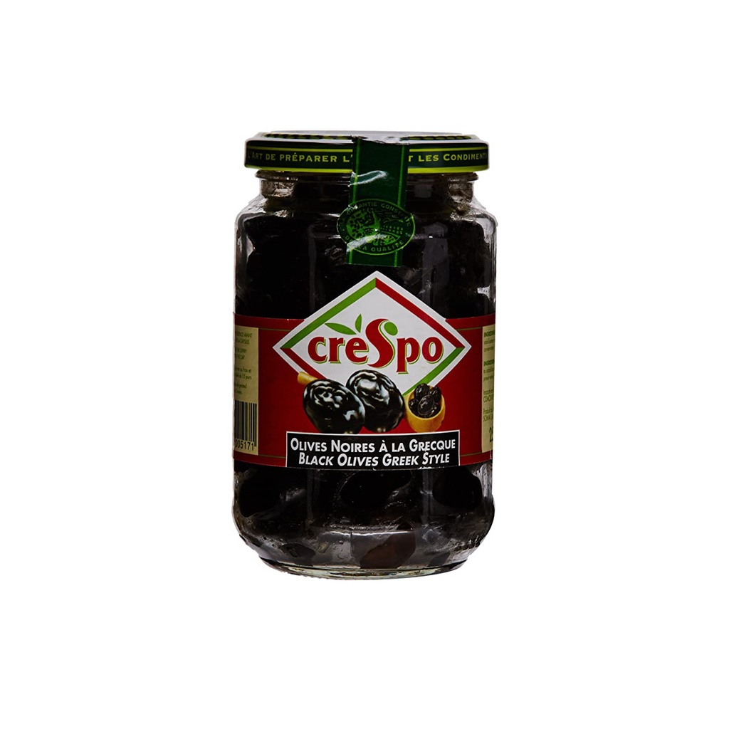 Crespo olives noires à la grecque bocale 250g
