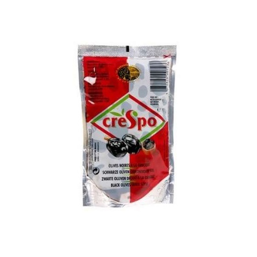 [cresac.400grec] Crespo Olijven zwart op zijn Grieks sachet 400g