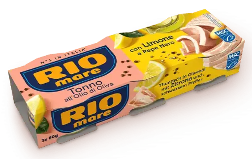 [rio57003487] Rio Mare Tonno olio e limone e pepe nero 3x65g