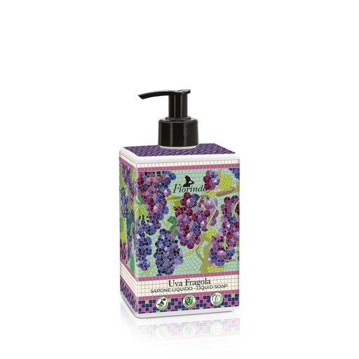 [flo2768] Florinda Mosaici Italiani Uva Fragola vloeibare zeep 500 ml