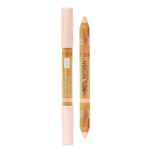 [astpb008320002] Astra Pure Beauty Duo Highlighter Eye Pencil Peach Crumble 02