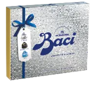 [bac12597082] Baci Sparkling Silver Xmas Box Assorted UTZ 250g