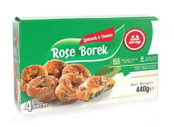 [ssret100012568] Simit Sarayi Spinach and cheese filled mini rose borek 600g