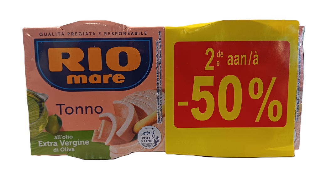 Rio Mare Tonno in Olio di Oliva Extra Vierge 2x160g PROMO 2e à -50%