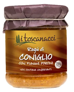 [tossuvv280] Toscanacci Ragu Di Coniglio Con Funghi Porcini 180g