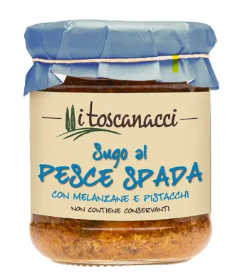 [tossuvv460] Toscanacci Sugo al Pesce Spada con Melanzane e Pistacchi 180g