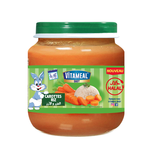 [vitabrp00056] Vitameal Repas Carottes Riz 2 x 120 g