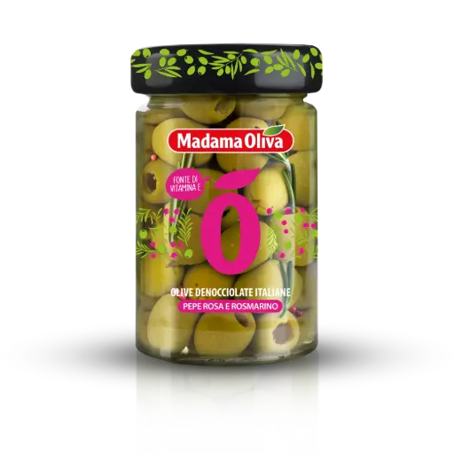 [madoSP4PR014J] Madama Oliva Olive Denocciolate Italiane Pepe Rosa e Rosmarino 327ml