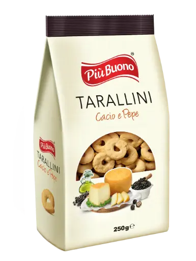[piu5481] Piu Buono Taralli cacio e pepe nero 250g