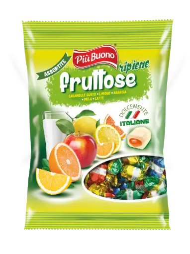 [piu1736] Piu Buono Caramelle fruttose assortite 175g