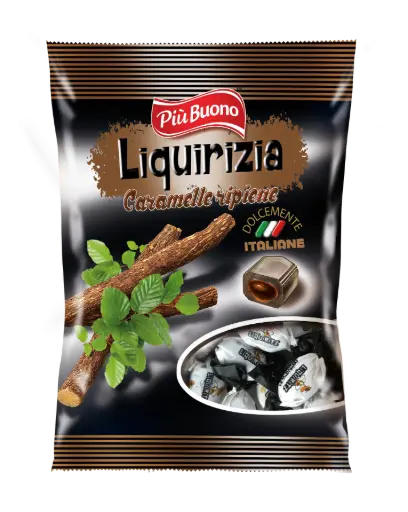 [piu1735] Piu Buono Caramelle liquirizia 175g