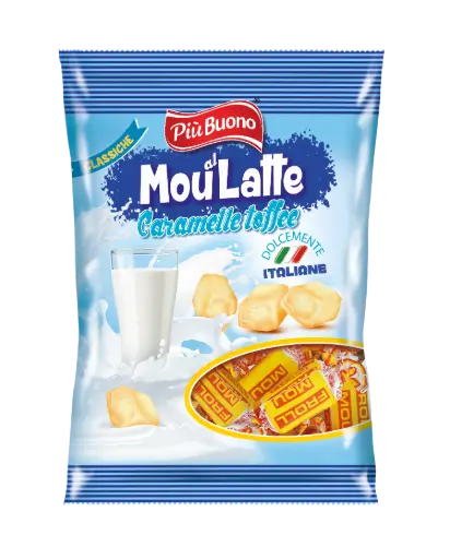 [piu1739] Piu Buono Caramelle mou latte 175g (NH)