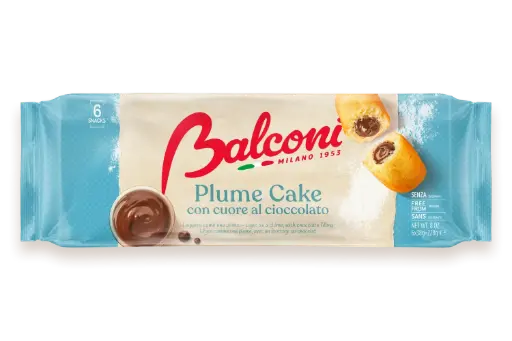 [blc820201] Balconi Plum Cake con cuore al Cioccolato 6x40g